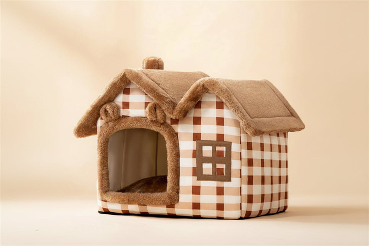 Removable Roof Plush Pet House