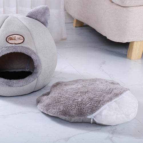 Cozy Cat Bed Cave – Soft Warm Pet House for Cats & Small Dogs