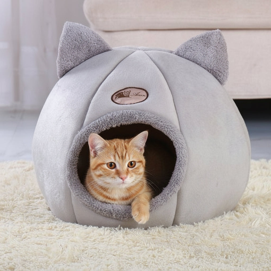 Cozy Cat Bed Cave – Soft Warm Pet House for Cats & Small Dogs