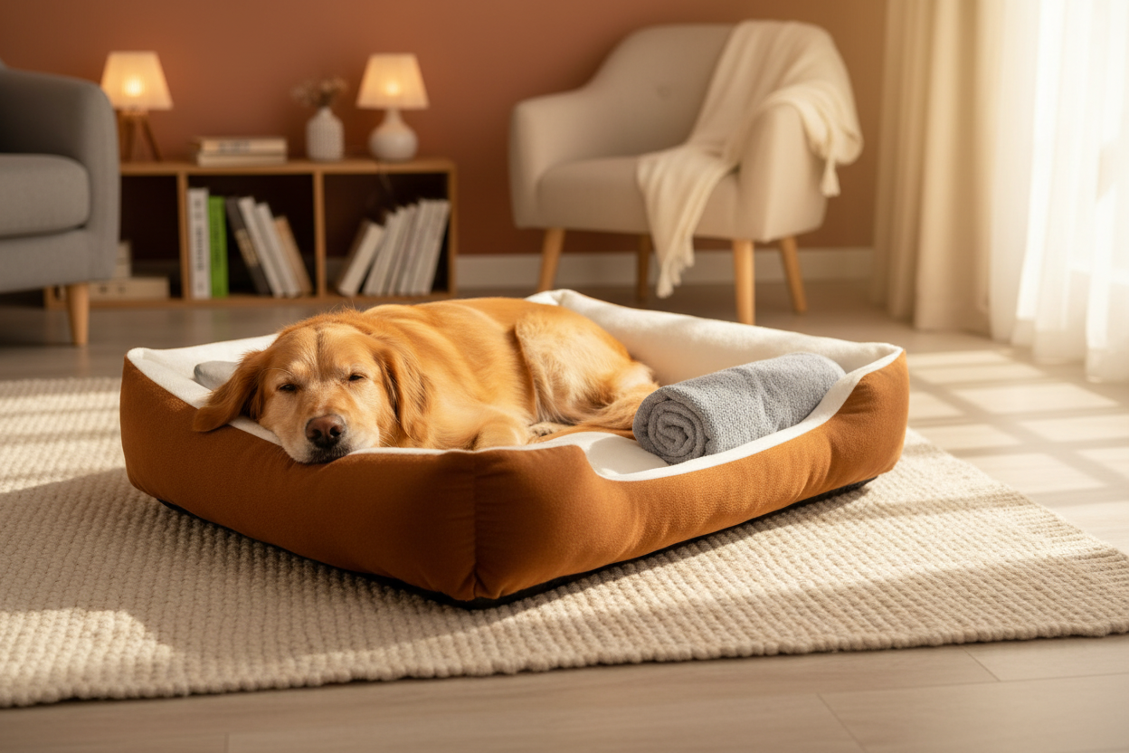 Cozy Retreat Large Dog Bed – Soft & Plush Bed for Dogs