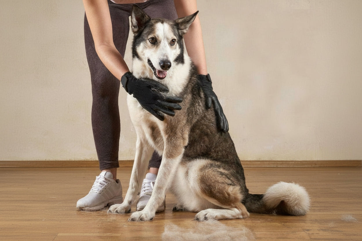 Pet Grooming Gloves – Deshedding & Massaging for Cats & Dogs