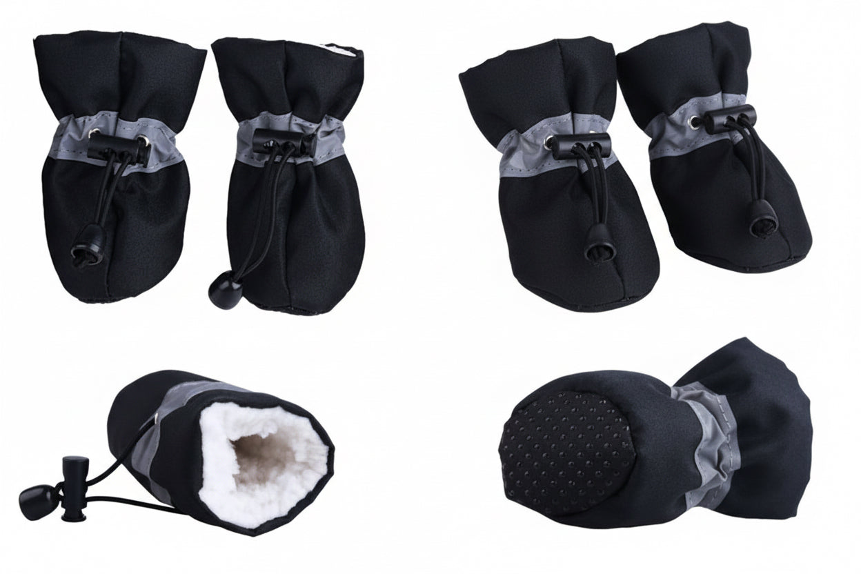 Dogs Winter Warm Shoes 4 PCS Set