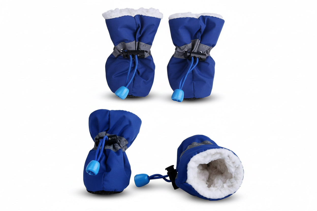 Dogs Winter Warm Shoes 4 PCS Set